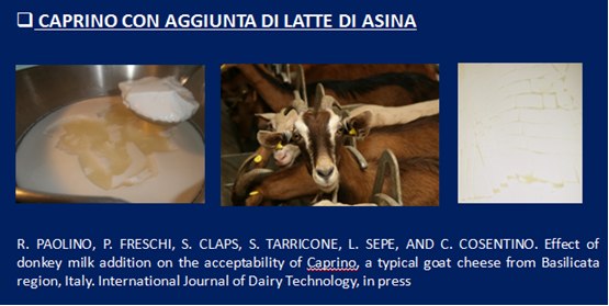 Figura 4. Altre valorizzazioni testate e realizzate con l'aggiunta di latte di asina