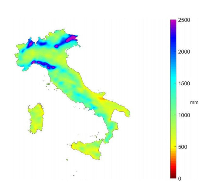 Figura 9. Precipitazione cumulata 2019