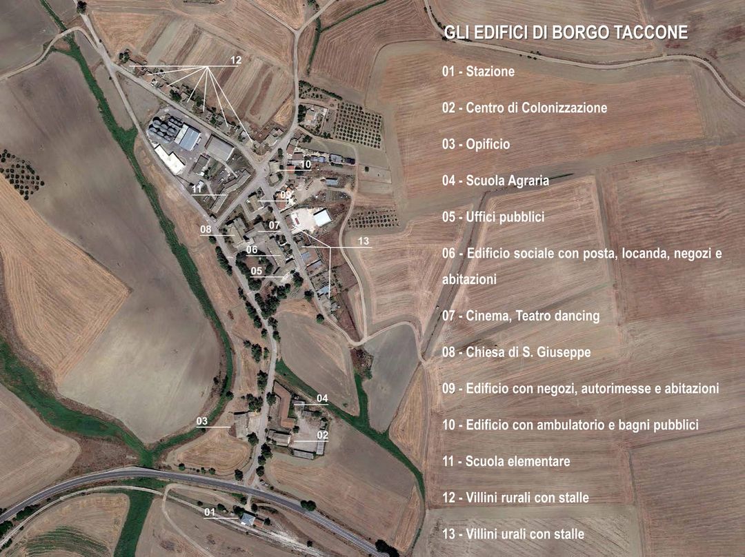Figura 1. Planimetria Borgo Taccone: stato di fatto (Politecnico di Milano, DAStU)