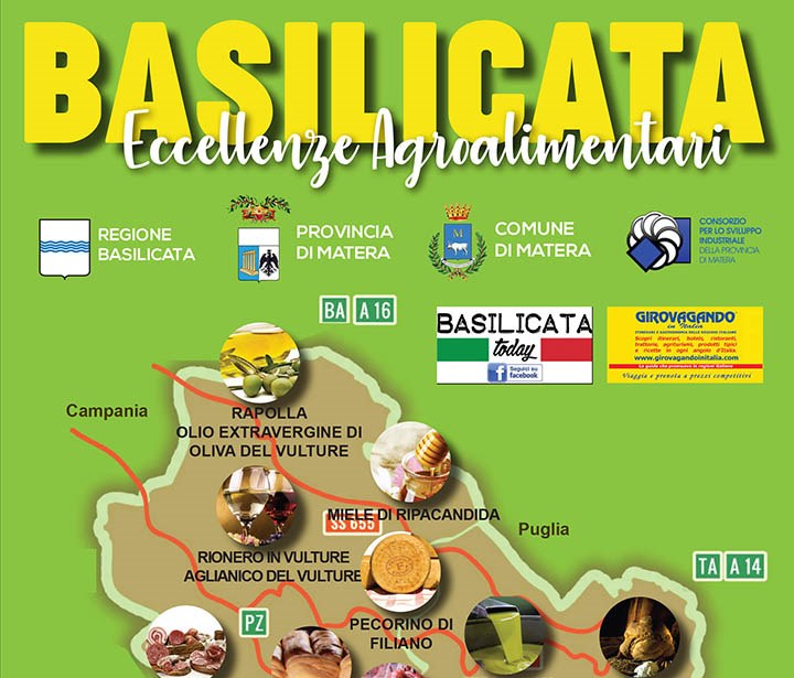 La mappa Basilicata eccellenze agroalimentari
