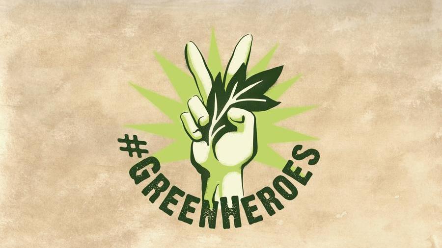 Il logo del premio #GreenHeroes