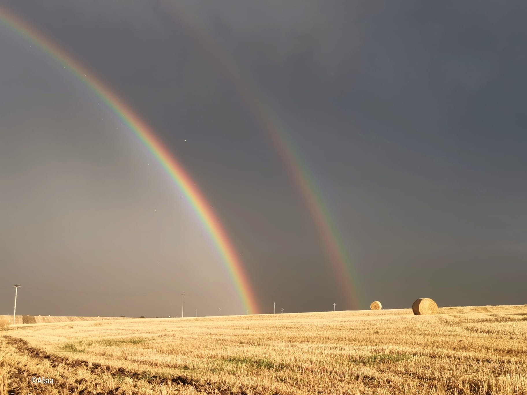 Matera, doppio arcobaleno dopo la passata temporalesca del 7 luglio